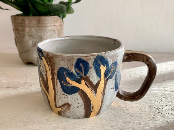 生命の木のコーヒーcup_potteryマグカップ 1枚目の画像