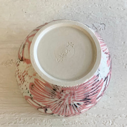 陽刻系列-粉色花卉小餐碗_陶瓷餐碗 第4張的照片