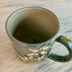 エーデルワイスの刻まれたコーヒーcup_potteryマグ 3枚目の画像