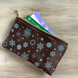 畳縁　硬幣錢包　名片夾　雪晶　巧克力薄荷　日式 第1張的照片