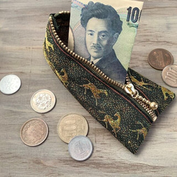 畳縁　硬幣案　小袋子　硬幣錢包　馬模式　金馬　日式 第10張的照片