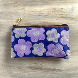 畳縁　硬幣錢包　名片夾　復古流行　花藝設計　日式　可愛　紫色 第7張的照片