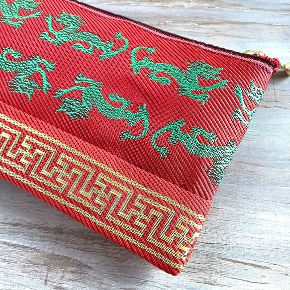 畳縁　笔盒　錢包　日式　龍　中國傳統圖案 第5張的照片