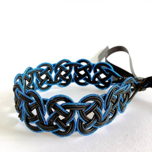 aibo 首輪 水引製【夜空】ヘアバンド アイボ 黒 青 クール リード