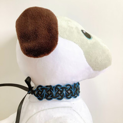 aibo　水引“Mizuhiki”製作　狗項圈　日式　夜空　黑色和藍色 第6張的照片