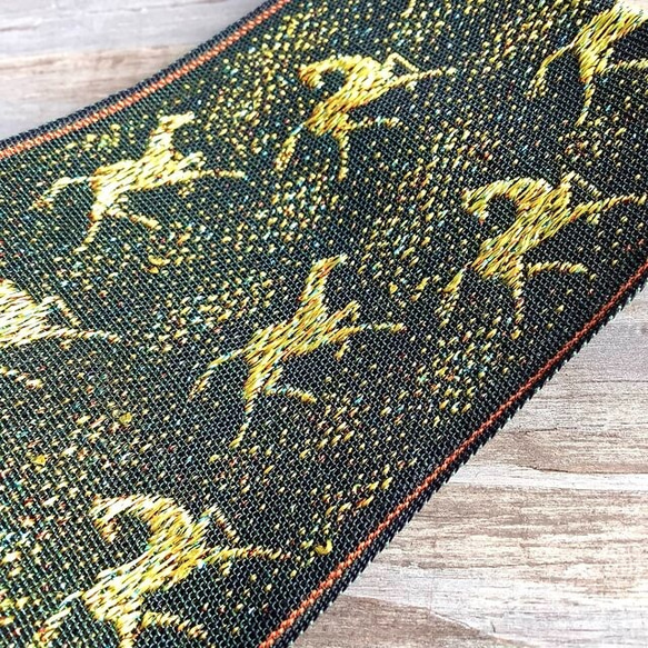 畳縁　筆盒　馬模式　金馬　日式 第5張的照片