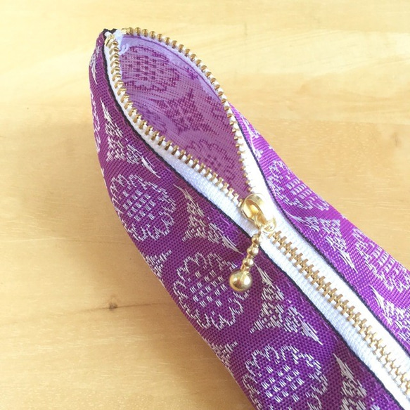 畳縁　紫苑　筆盒　 紫　秋　日式 第3張的照片