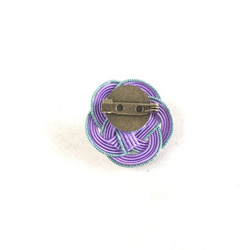 水引“Mizuhiki”製作　胸針　橡子　紫色　秋 第3張的照片