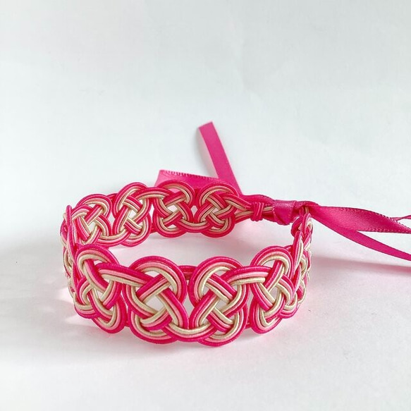 aibo 水引 首輪【梅 桃】ヘアバンド ピンク 春 リード・首輪 Black mow