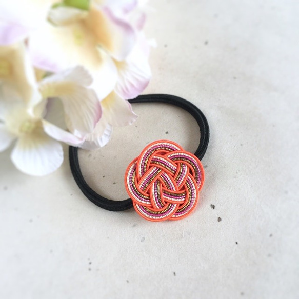 水引“Mizuhiki”製作　維生素的顏色　花藝設計　髮飾　日式 第1張的照片