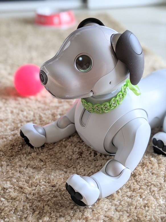 aibo　水引“Mizuhiki”製作　狗項圈　日式　鮮綠色 第5張的照片