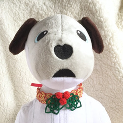 aibo　水引“Mizuhiki”製作　狗項圈　日式　聖誕　冬青　Holly 第6張的照片