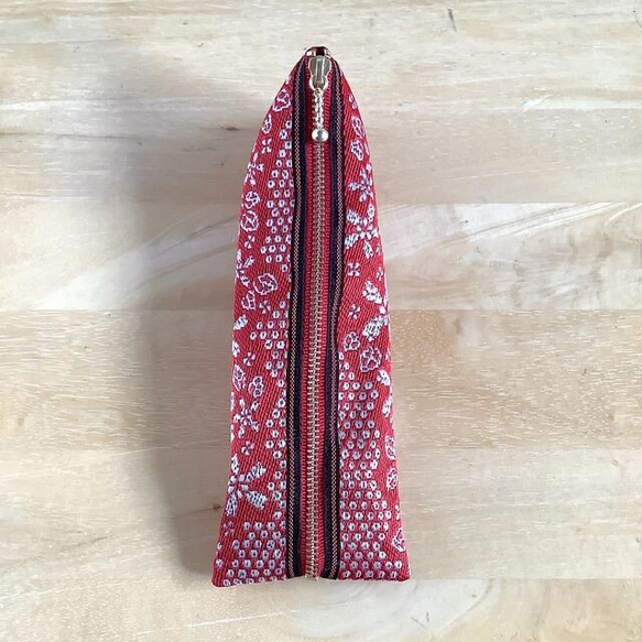畳縁　笔盒　日式　櫻花盛開　紅色的　為了考試！ 第3張的照片
