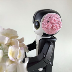 aibo　水引製の首輪　ヘアバンド【桜満開】ピンク　桜色 7枚目の画像