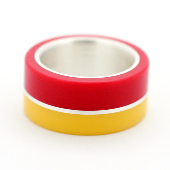 Re:mind Ring /顏色紅色和黃色的戒指尺寸9.5號 第2張的照片