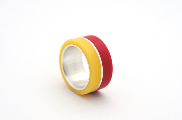 Re:mind Ring /顏色紅色和黃色的戒指尺寸9.5號 第1張的照片