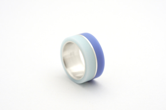 Re:mind Ring /顏色冰藍色和紫色的戒指尺寸12號 第5張的照片