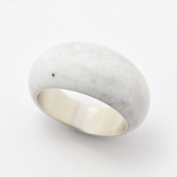 Queston 戒指 #16 Questone 戒指 / 顏色・白色樹脂銀 第6張的照片