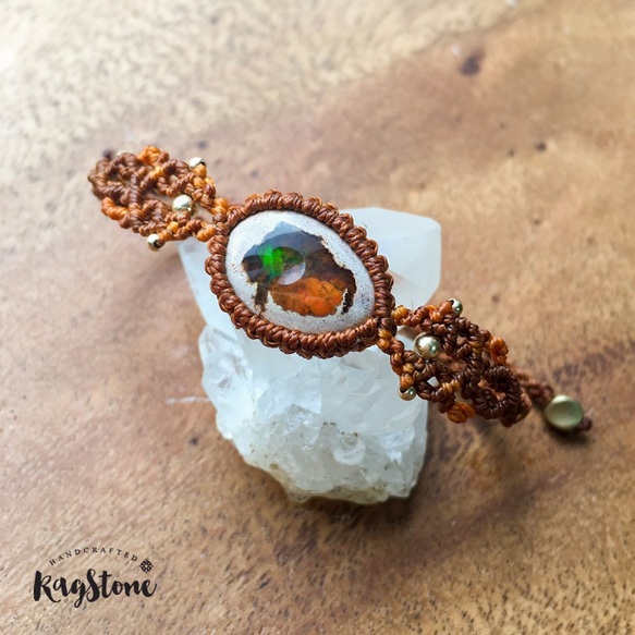 オパール マクラメ ブレスレット