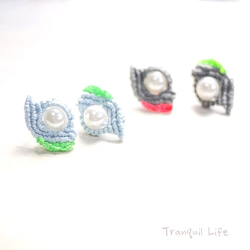 Macrame Pearl Neon×Pastel Blue&Gray 第1張的照片