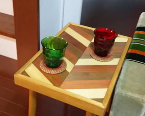 【WTW】ダブルティー ヘリンボーン サイドテーブル サイドスタンド wtw ヘリンボーン サイドテーブル サイドスタンド 西海岸 ロンハーマン