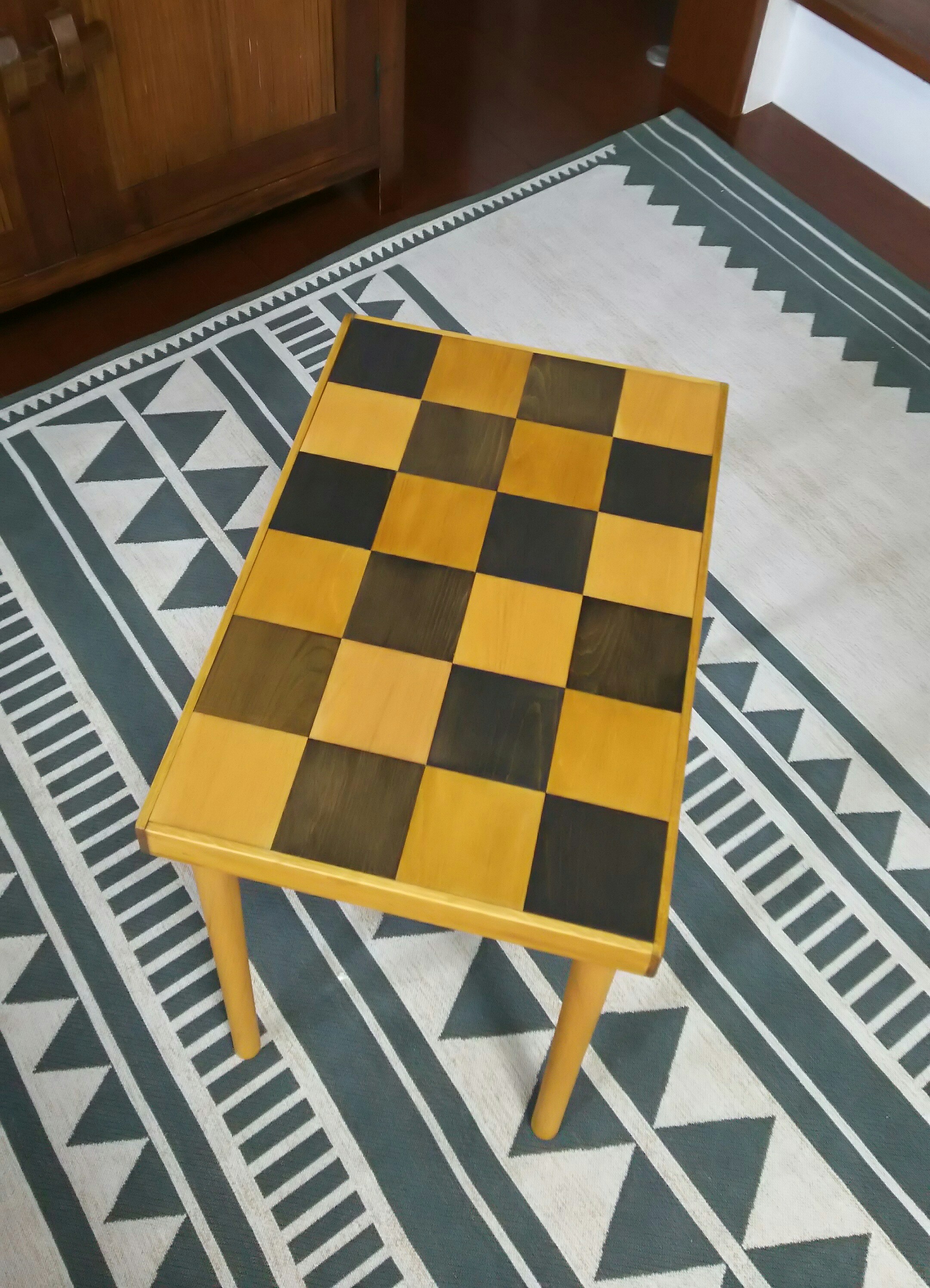 ★Creema限定★木製 living モザイク柄  サイド カフェ  テーブル 7,056円