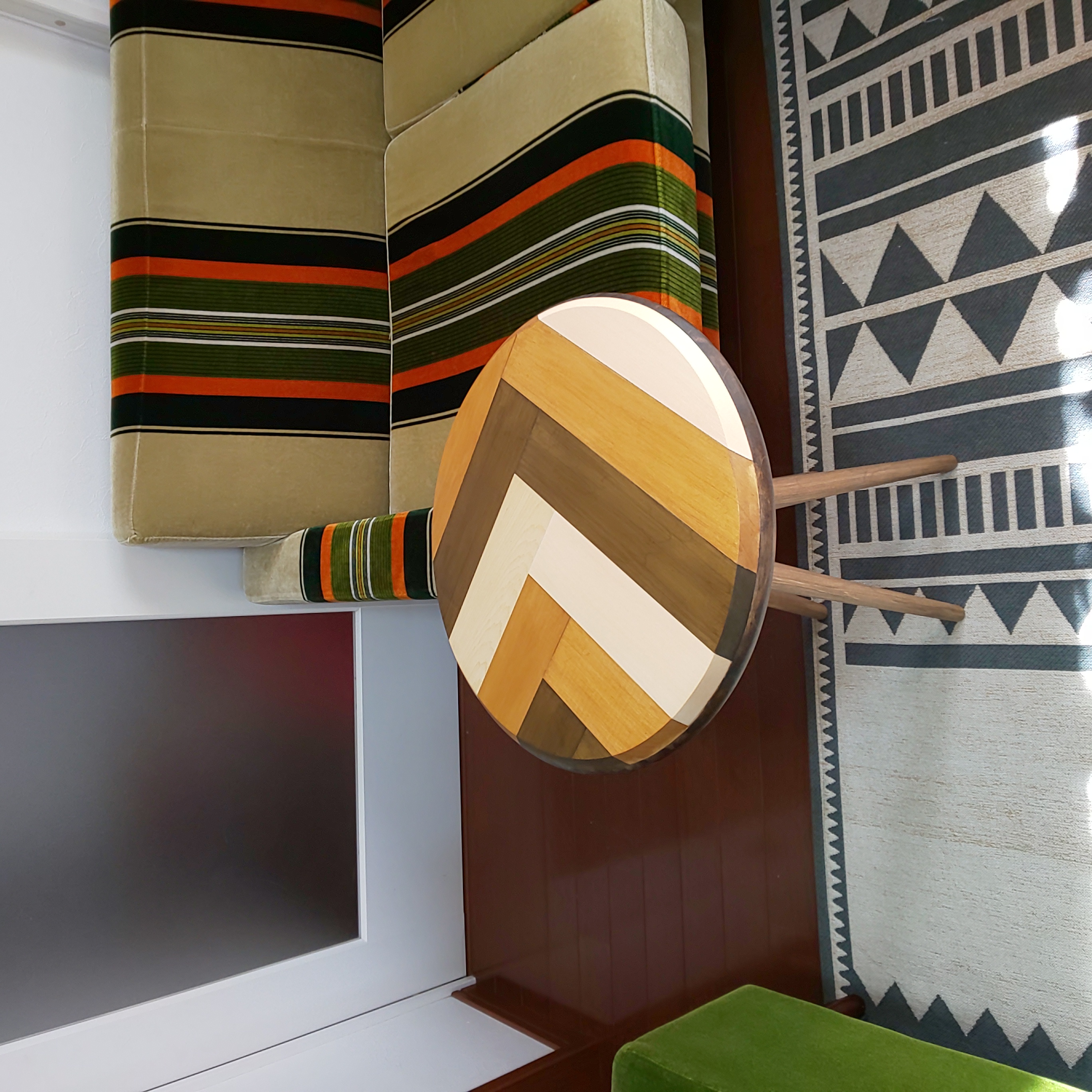 living サイド 円テーブル ローテーブル