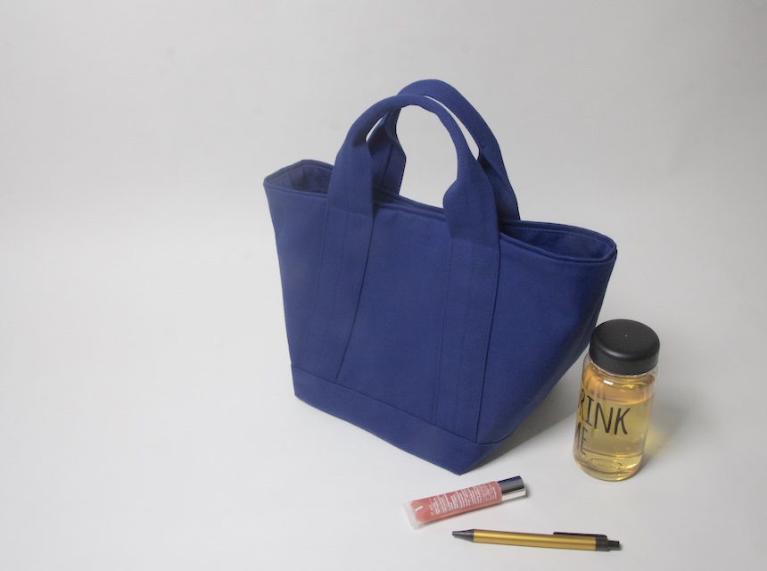 スクエア ミニ・トートバッグ ライトネイビー