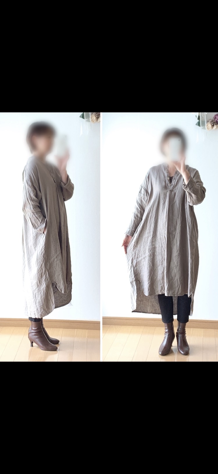 ☆新作☆最高級のフレンチリネン☆スタンドカラーVネックワンピース☆カラーオーダー☆リネンワンピース☆上品☆シンプル☆ ☆新作☆最高級のフレンチリネン☆スタンドカラーVネックワンピース☆カラーオーダー☆リネンワンピース☆上品☆シンプル☆