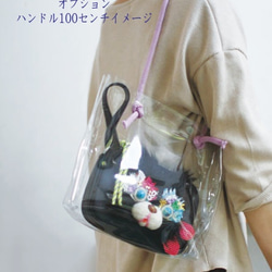 <ショルダーに変更可>PVC pouch bag・pink 8枚目の画像