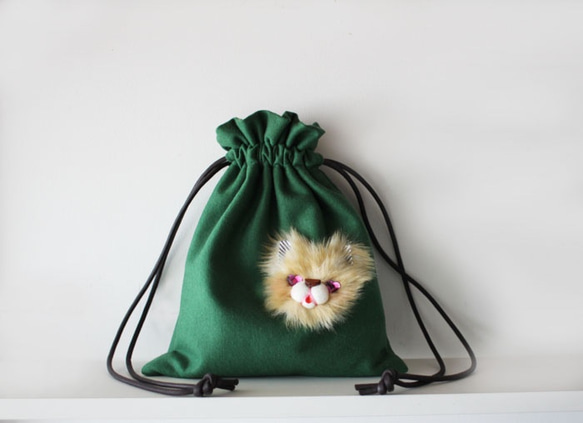 <メディア掲載>wool bag・green 1枚目の画像