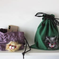 <メディア掲載>wool bag・green 6枚目の画像