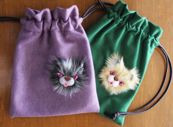 <最終>wool bag・purple 7枚目の画像