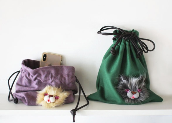 <最終>wool bag・purple 6枚目の画像