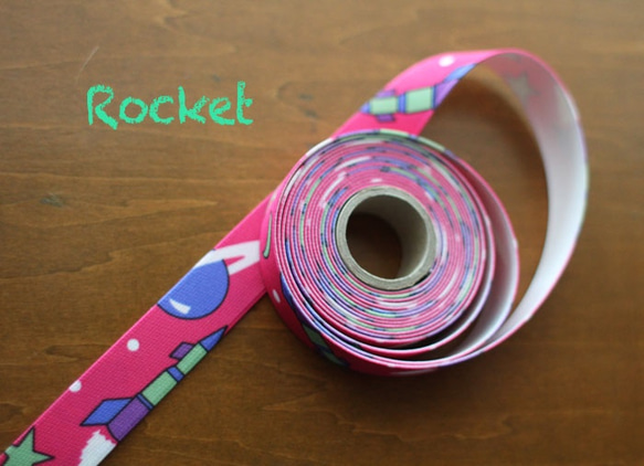 creema限定ハンドル・Kuma boa・pink rocket 2枚目の画像