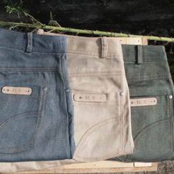 親合 | Partial Affinities 日本復古牛仔A-Line短褲 （復古褐） 第4張的照片