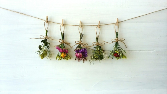 小さなドライフラワーガーランド ドライフラワー はなゆき 通販