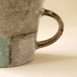 新作【マグカップ　200】　パープル×グリーン　200ｃｃ　陶器 4枚目の画像