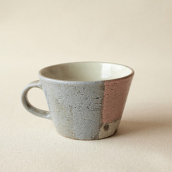 陶器マグカップ　ピンク×水玉 3枚目の画像