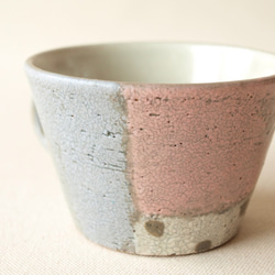 陶器マグカップ　ピンク×水玉 4枚目の画像