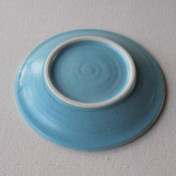 12.5ｃｍ小皿　ブルー双葉　 6枚目の画像