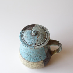 コーヒードリッパー＆ピッチャー　 ブルー×グリーン　陶器　 6枚目の画像