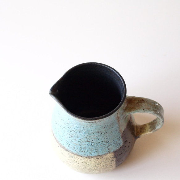 コーヒードリッパー＆ピッチャー　 ブルー×グリーン　陶器　 7枚目の画像