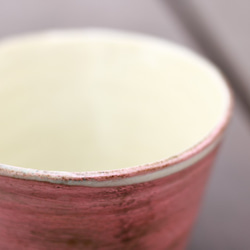 【在庫限り　再販不可】フリーカップ　ピンク　陶器　カップ　小鉢 3枚目の画像