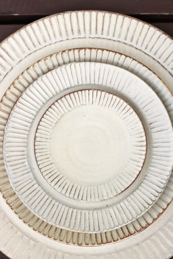お皿　しのぎ　直径約１２ｃｍ　取り皿 1枚目の画像
