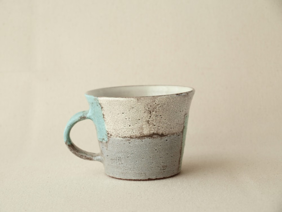 【マグカップ　200】　ブルー×グリーン　200ｃｃ　陶器 2枚目の画像