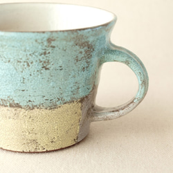 【マグカップ　200】　ブルー×グリーン　200ｃｃ　陶器 3枚目の画像