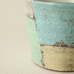 【マグカップ　200】　ブルー×グリーン　200ｃｃ　陶器 4枚目の画像