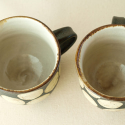 【マグカップ　200】　イエロードット　マグカップ　陶器　　200ｃｃ 5枚目の画像