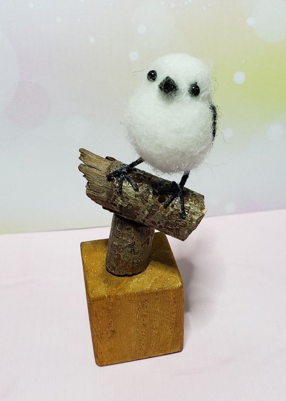 羊毛フェルトシマエナガツリー